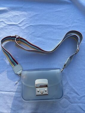 Altar'd State Clear Crossbody with Rainbow Stripe Strap